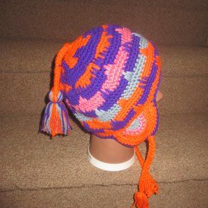 Hat 20"-22" Crochet NEW Handmade Size M Cap KIDS WOMEN`S UNISEX STYLE